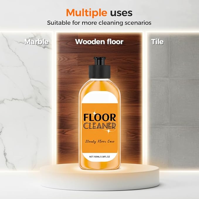 Hardwood Floor Cleaner, 2026 New Household Hardwood FloorCleaner for Mopping Home, Bathroom, Kitchen,Wood Floor Cleaners for Mopping Wood, Tile, Marble (2PC)