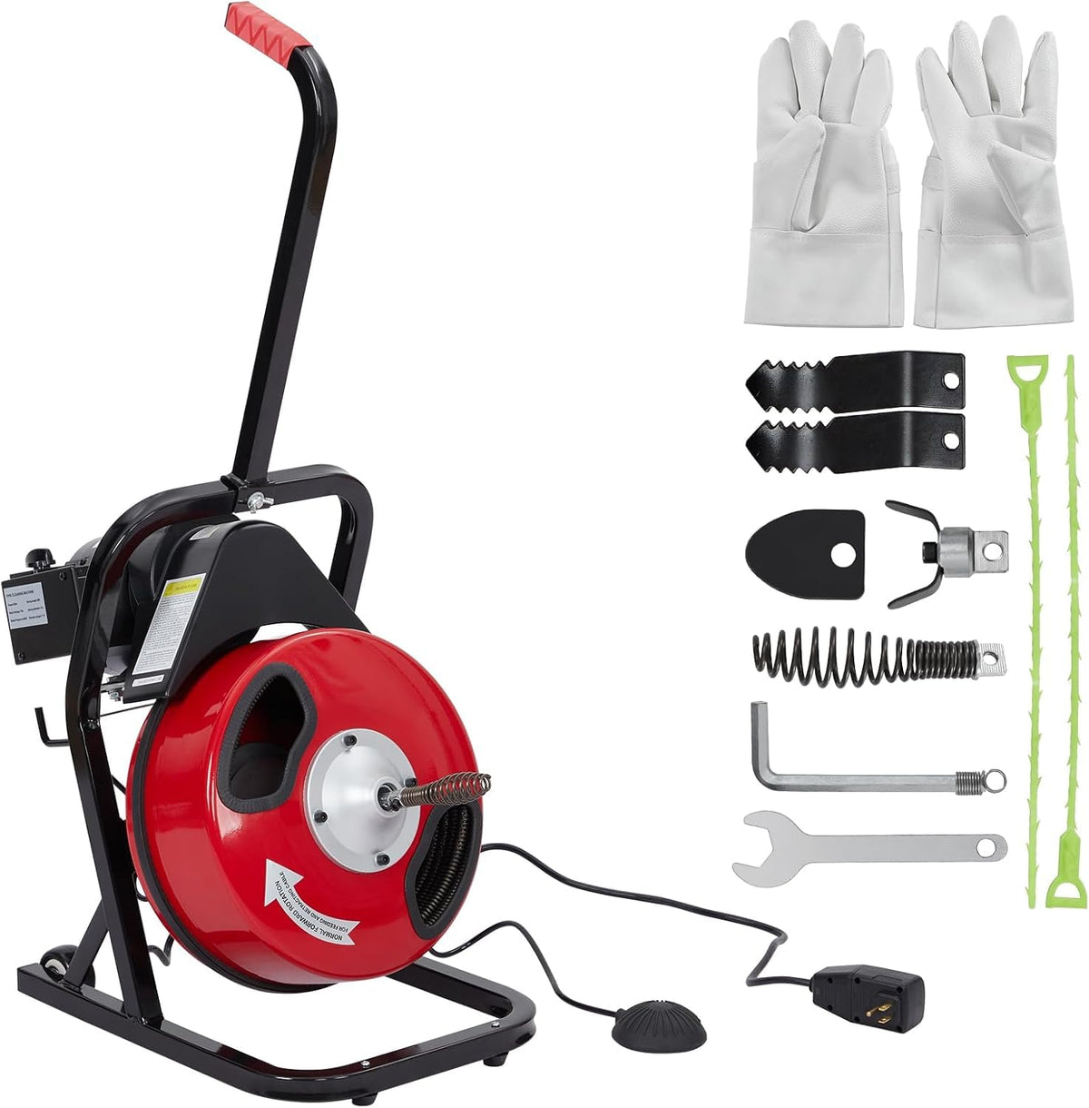 50FT 450W Electric Drain Snake Auger with Auto-Feed for 1"-4" - Image 1