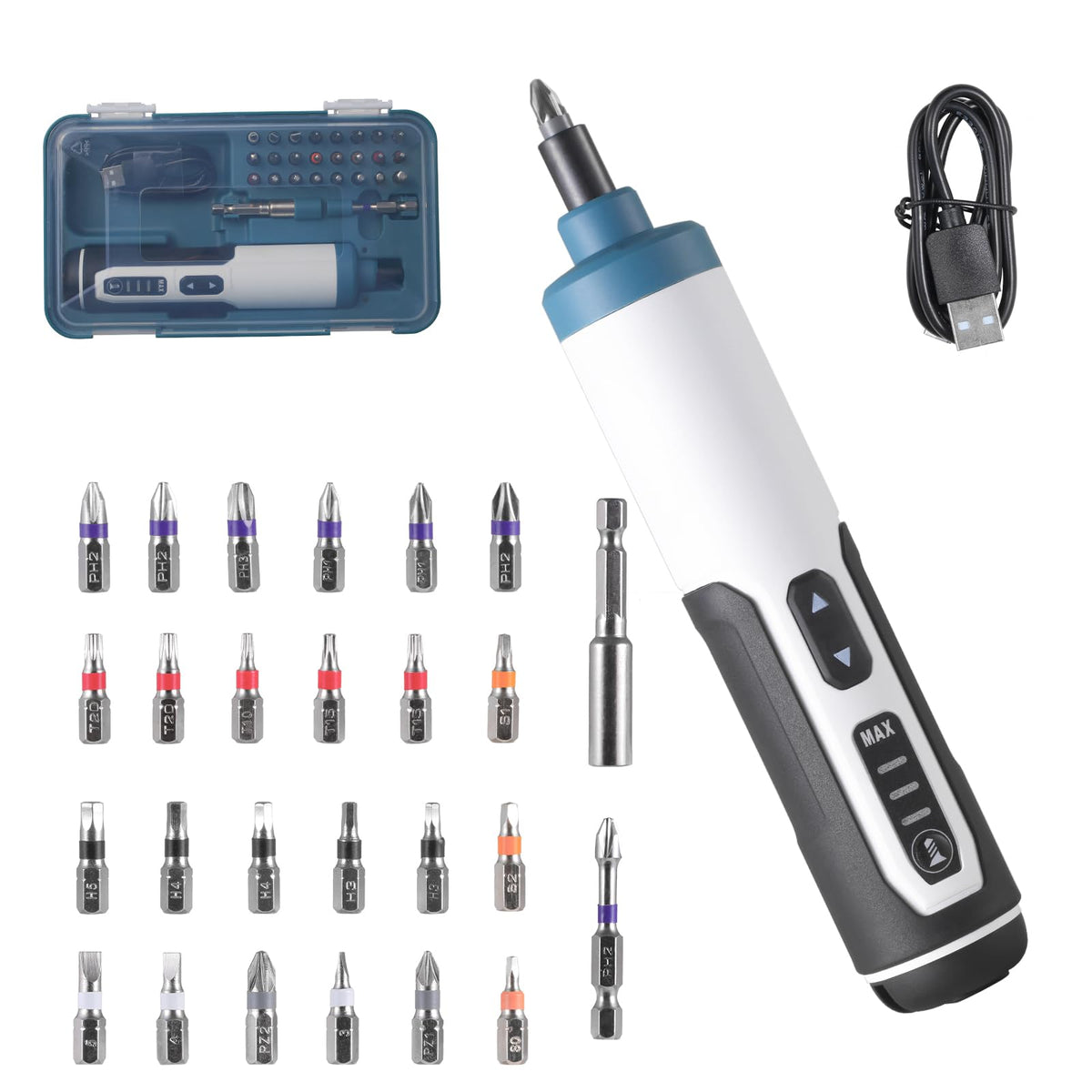 Hantinstom 3.7V Cordless Electric Screwdriver Kit | Hand Tools - Image 1