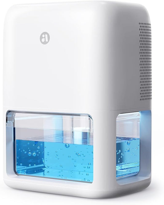 60 OZ Dehumidifiers for Home, Dual-Semiconductor Quiet Dehumidifier with Timer Sleep Mode Auto-Off 7 Colors Light Portable Small Dehumidifiers for Bathroom, Cloakroom, RV