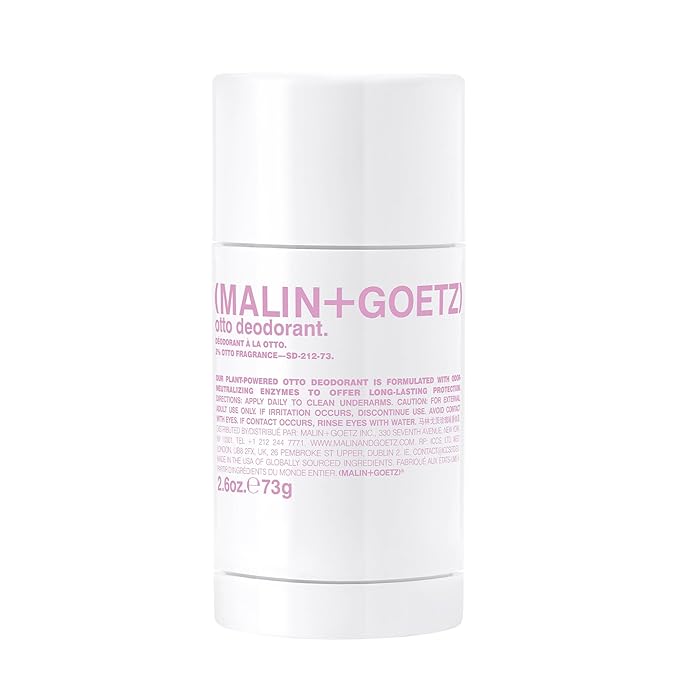 MALIN+GOETZ Otto Deodorant, natural effective odor & sweat defense, for all skin types, clear color, no residue/stains, free of aluminum, alcohol, baking soda, parabens, cruelty free 2.6 Fl Oz