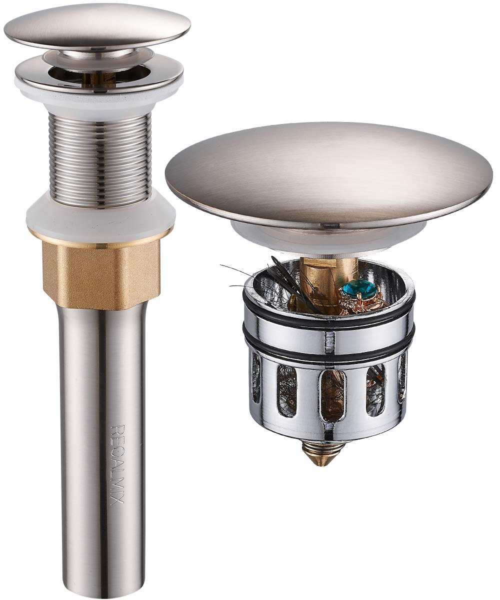 REGALMIX Bathroom Sink Drain, Vessel Sink Pop Up Drain - Image 1