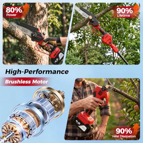 4-in-1 Pole Saw & Pruning Shears Combo Kit for Tree - Image 6