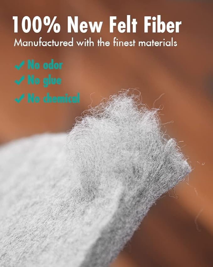 Resare Non Slip Rug Pad Gripper Extra Thick Dual Surface Felt Under Rug for Area Rugs and Hardwood Floors,Super Cushioned Non Skid Carpet Padding - 9x12 Feet 1/4" Double-Sided Non Slip