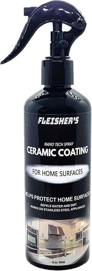 FLEISHER'S Home Ceramic Coating Spray - for Home Surfaces - Hydrophobic Nano Technology, Shine and Protect Kitchen and Bathroom Surfaces, Repel Stains and Grime, House Ceramic Spray