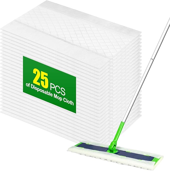 25 Count Heavy Duty Disposable Mop Refills for s.wiff.er Sweeper XL Mop - Designed for Hard Surfaces, Convenient Single-Use Cleaning Pads