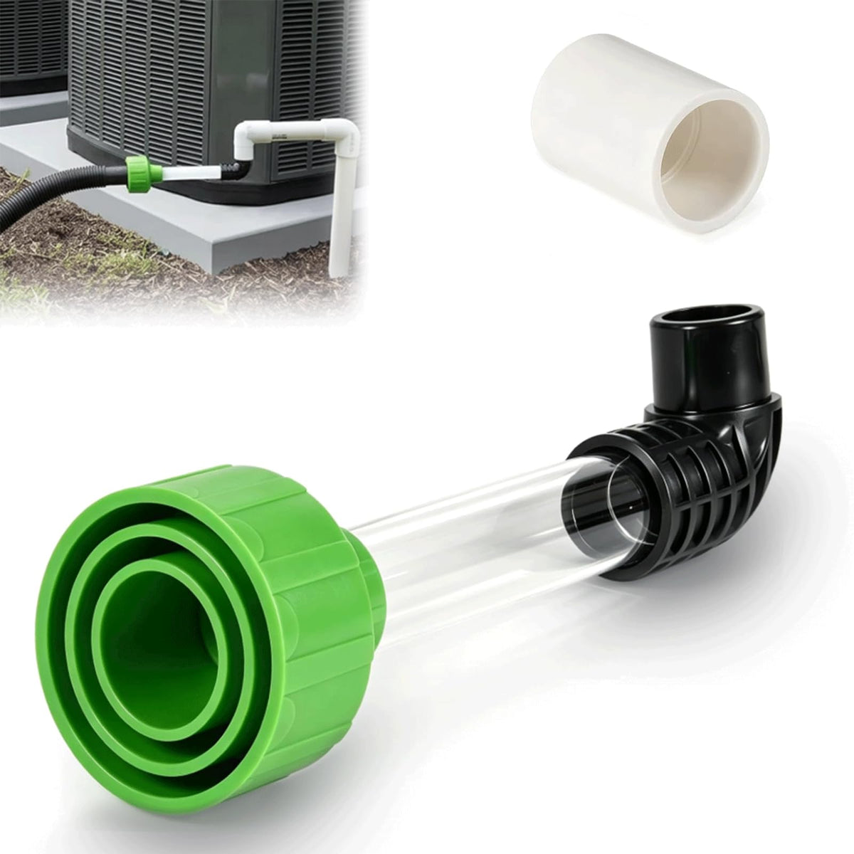 AC Drain Line Vacuum Adapter, AC Drain Line Unclogger Tool - Image 1