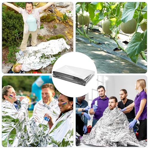 20 Pcs Emergency Mylar Thermal Blanket,High Reflectivity - Image 8