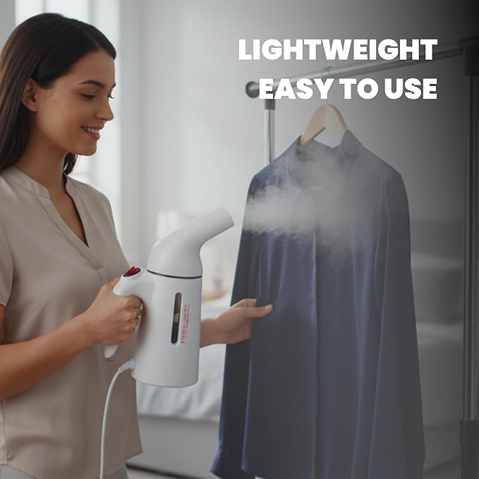 Handheld Garment Steamer – 700W Portable Clothes Steamer with ABS+PC+Stainless Steel+Silicone Build – Black Color, 110V with US Plug – Fast Heat-Up, Powerful Wrinkle Removal