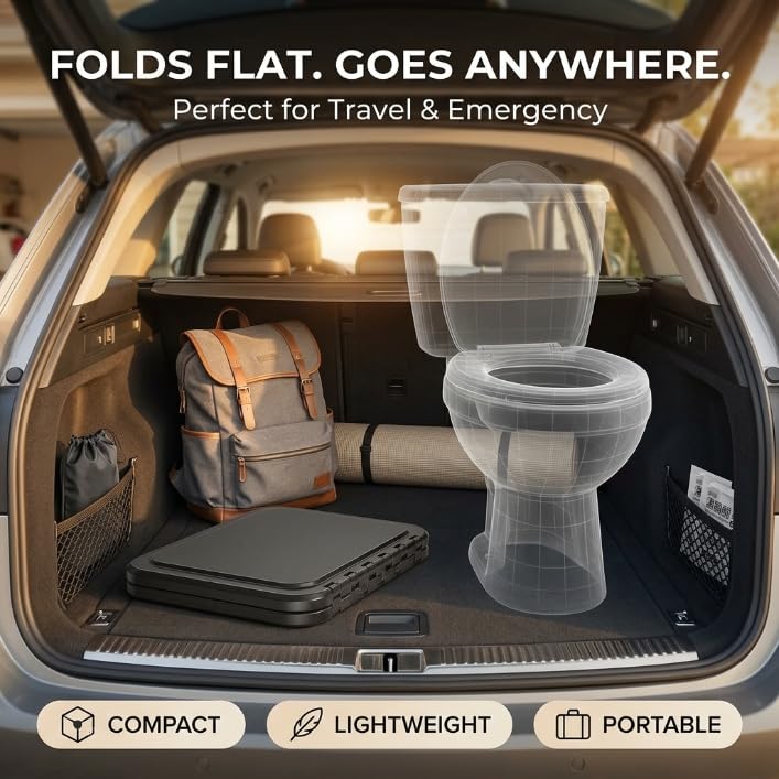 Camping Portable Toilet for Travel Adults Collapsible - Image 6
