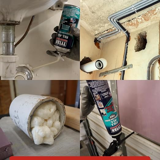 Fill All 24 oz Gap Filler Expanding Foam Sealant, Gaps & Cracks Spray Foam Insulation, Waterproof Polyurethane, Gun Not Included (1x24oz)