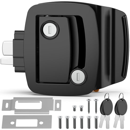 PAULINN Black RV Door Lock Replacement, Upgraded 100% - Image 1
