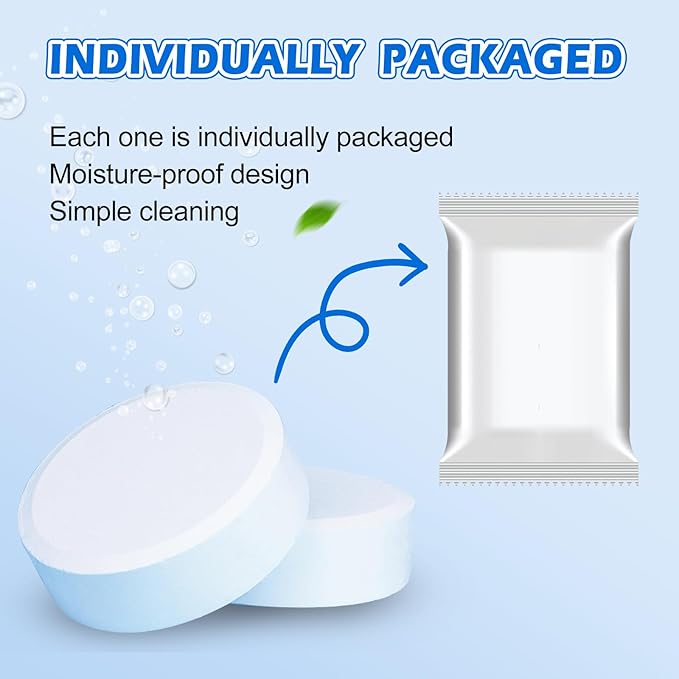 Automatic Toilet Bowl Cleaner-Deep Cleaning Bleach Tablets, Descale & Deodorize, Fresh Scent, Septic Safe–toilet tank tablets easy to use .Delight Your Bathroom Time!(50 Pack) Long-Lasting recommend