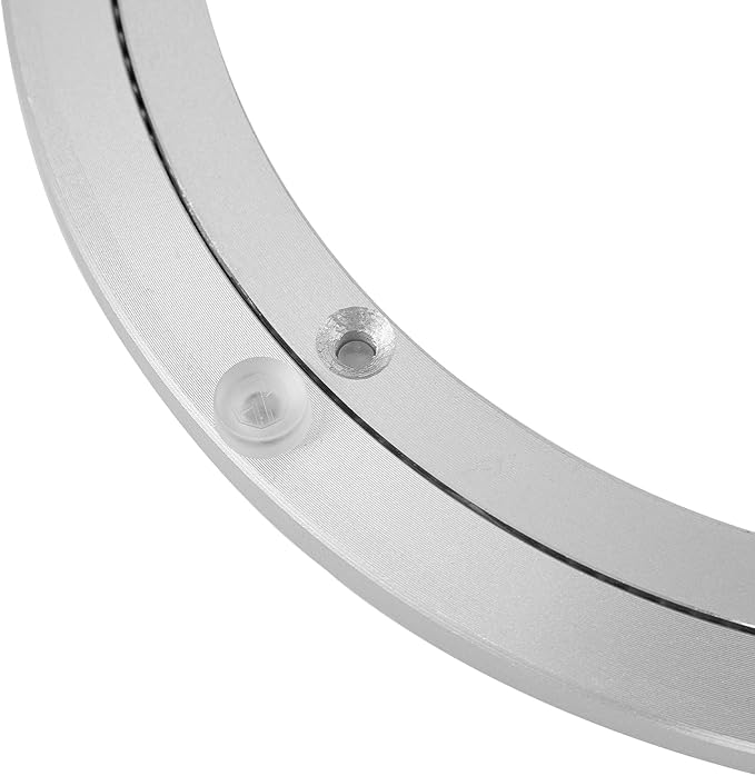 QDiShi 8 Inch Lazy Susan, Heavy Duty Swivel Turntable Aluminum Bearing Metal Rotating Turntable Bearings Swivel Plate Hardware for Dining-Table and Workbench (8 inch)