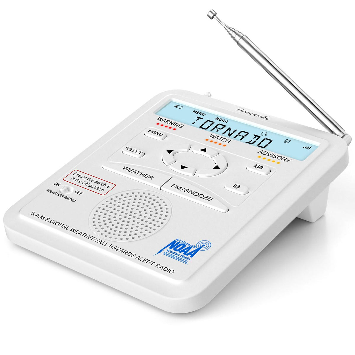 DreamSky Weather Radio NOAA Alert with Battery Backup & FM Radio - Image 1