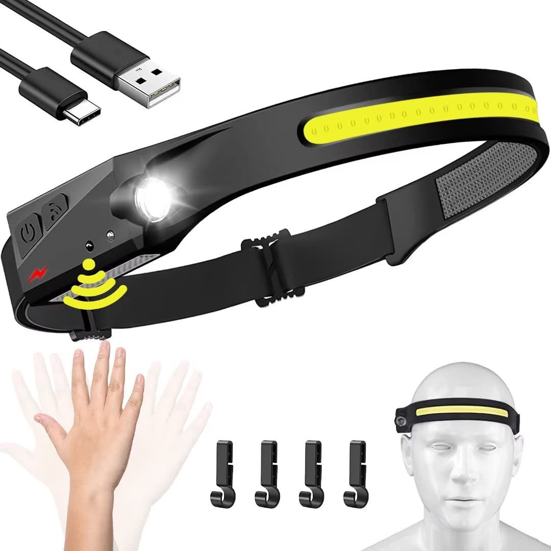 Headlamp Rechargeable, 230° Wide Beam Head Lamp LED - Image 1