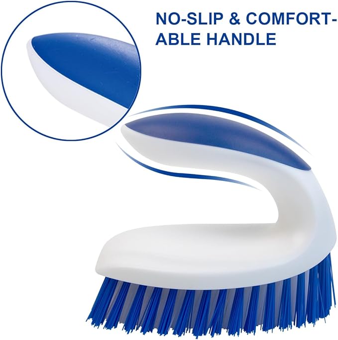 CELOX Carpet Cleaning Brush, Heavy Duty Scrub Brush with Handle and CELOX Stiff Bristle Brush for Cleaning