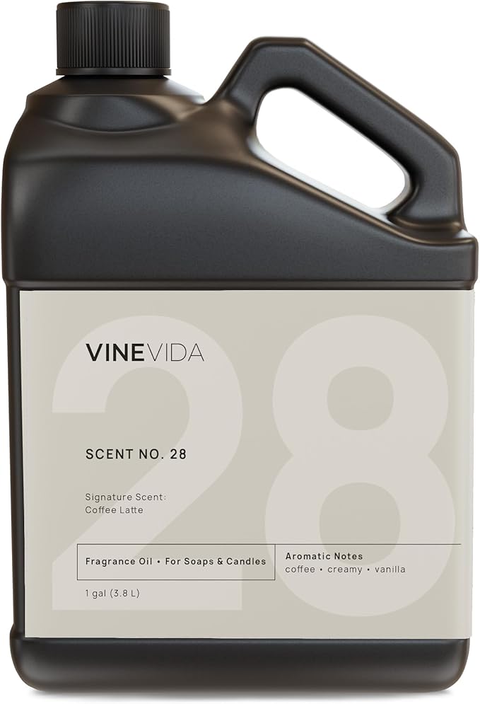 VINEVIDA [128oz] Coffee Latte Fragrance Oil for Candle Making and Soap Making - Premium Candle Scents for Soy Candles