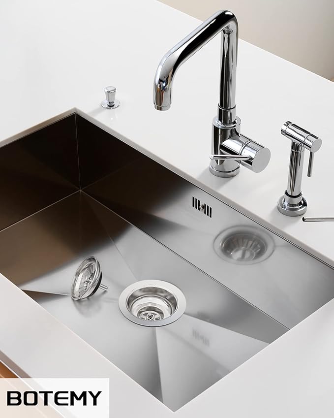 Extended Screw Metal Mount Fastening Accessories for BOTEMY B9173 B9174 Sink Drain Strainer Fit Kitchen Granite, Marble, Quartz, Ceramic Thick Sinks