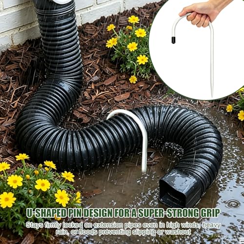 2 Pack Rain Gutter Downspout Extension Fixing Pin for 4" Round - Image 5
