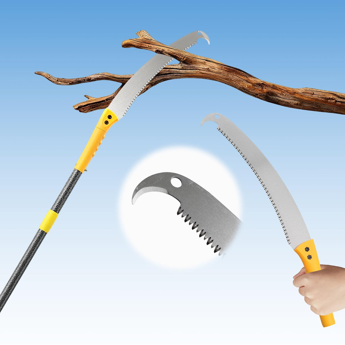 9.5FT Manual Pole Saw -Lightweight Tree Trimmer | Power Tool Accessori - Image 1