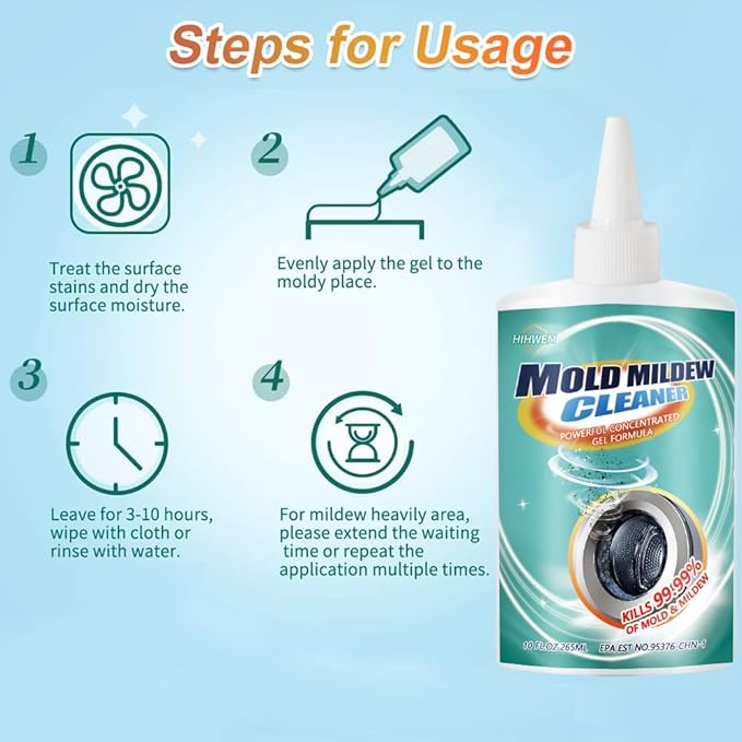 Household Mold Remover Gel - Kitchen Sink & Grout Cleaner 2-Pack