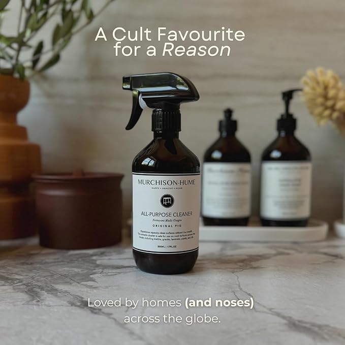 Murchison-Hume All Purpose Cleaner Spray, Plant Based Multi Surface Cleaner, Non Toxic Eco Friendly Kitchen & Bathroom Spray, Granite & Marble Safe, Grease Cutting Natural Cleaner – Original Fig