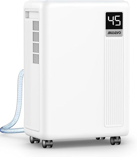 30 Pint Dehumidifier for Basement, 2500 Sq. Ft Dehumidifiers for Home with Drain Hose, 3 Modes, Smart Humidity Control, 24H Timer, 0.52 Gal Water Tank, for Whole House, Bedroom, Bathroom, Garage, Rv