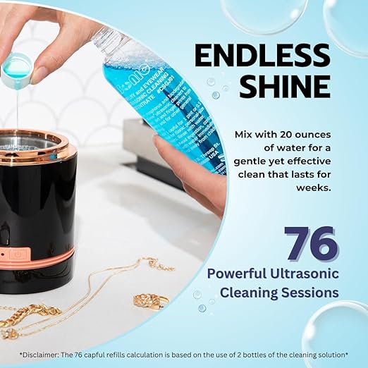 iSonic - CSGJ01x2 CSGJ01-8OZx2 Ultrasonic Jewelry/Eye Wear Cleaning Solution Concentrate (Pack of 2)