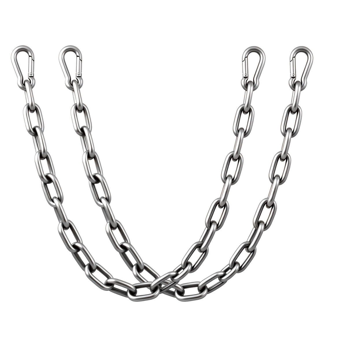 2 Pack Stainless Steel Gate Chain Lock, 5/32" x 28" Latch - Image 1