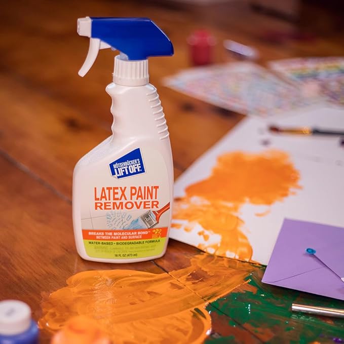Motsenbocker's Lift Off 41301-4PK Latex Paint Remover Spray Removes Latex Paint and Enamel, Works on Multiple Surfaces, Water-Based, Biodegradable, 22 Fl Oz, Pack of 4