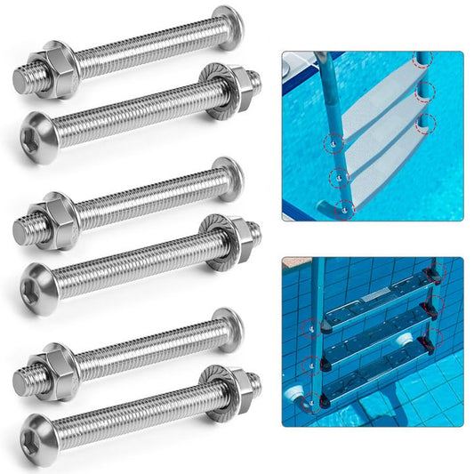 6 Packs Swimming Pool Ladder Bolts and Nuts, Pool Steps - Image 1