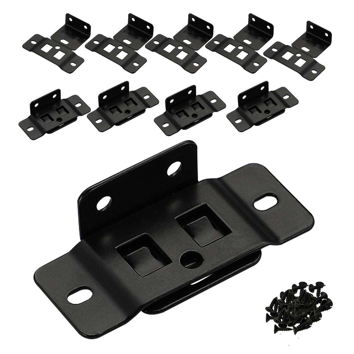 2-in-1 Snap-in Locking Insert Brackets 10 Pack - 90° L Connectors - Image 1