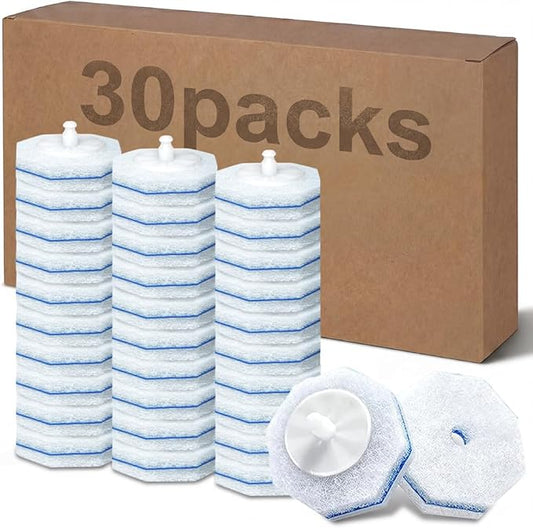 30 Count Toilet Wand Cleaner Refills for Clorox, 5X Cleaning Power Disposable Prefilled Toilet Cleaning Scrubbers, No Falling Apart, Fresh Fragrance