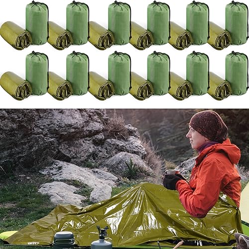 Mixweer 12 Pcs Emergency Sleeping Bag Portable Survival - Image 2