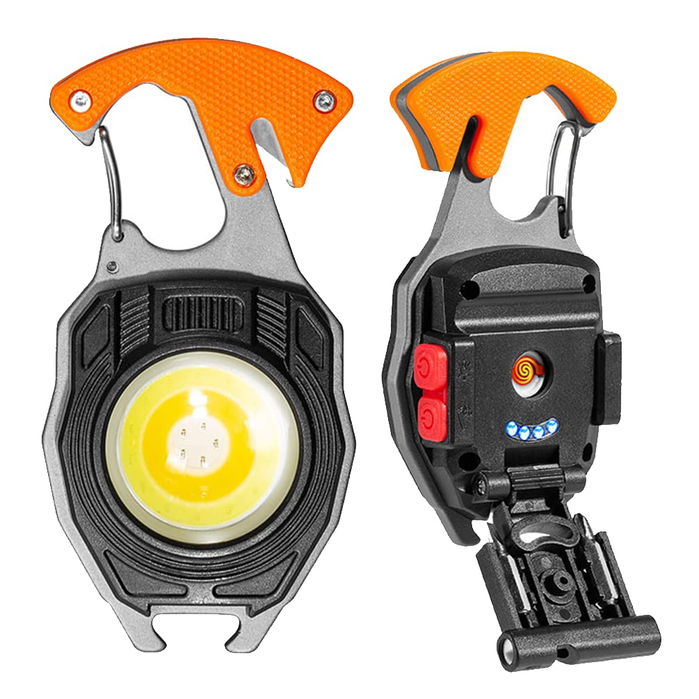 Multitool Keychain Flashlight, Rechargeable COB Pocket | Hand Tools - Image 1