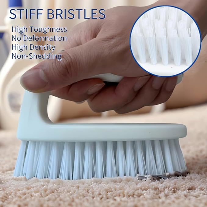 CELOX Carpet Cleaning Brush, Heavy Duty Scrub Brush with Handle and CELOX Stiff Bristle Brush for Cleaning