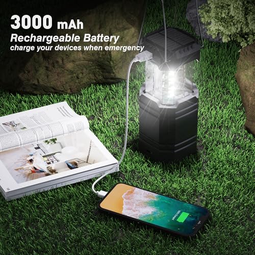3000mAh Large Capacity Hand Crank Solar Camping Lantern - Image 5