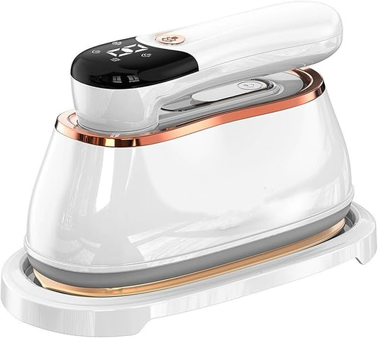2 In 1 Portable Ironing Machine, Handheld Clothing Steam Iron, 1200W +15 Seconds Fast Heating,180°Rotation, LCD Display Ironing Mode, 7-Hole Pressurized Steam