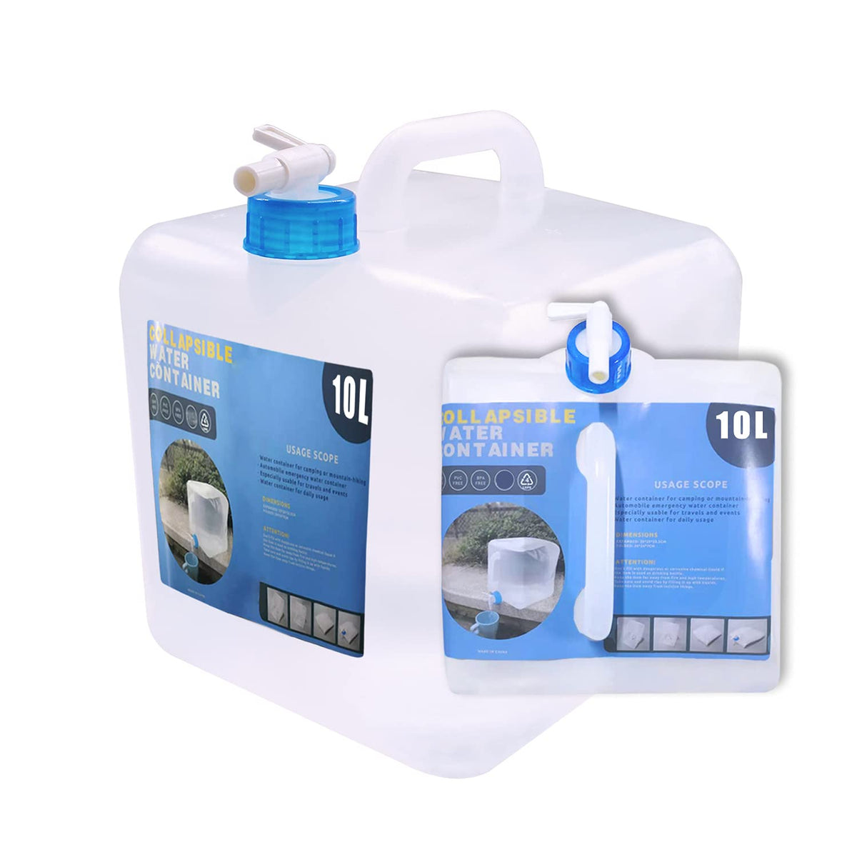 Collapsible Water Container with Spigot, Camping Water - Image 1