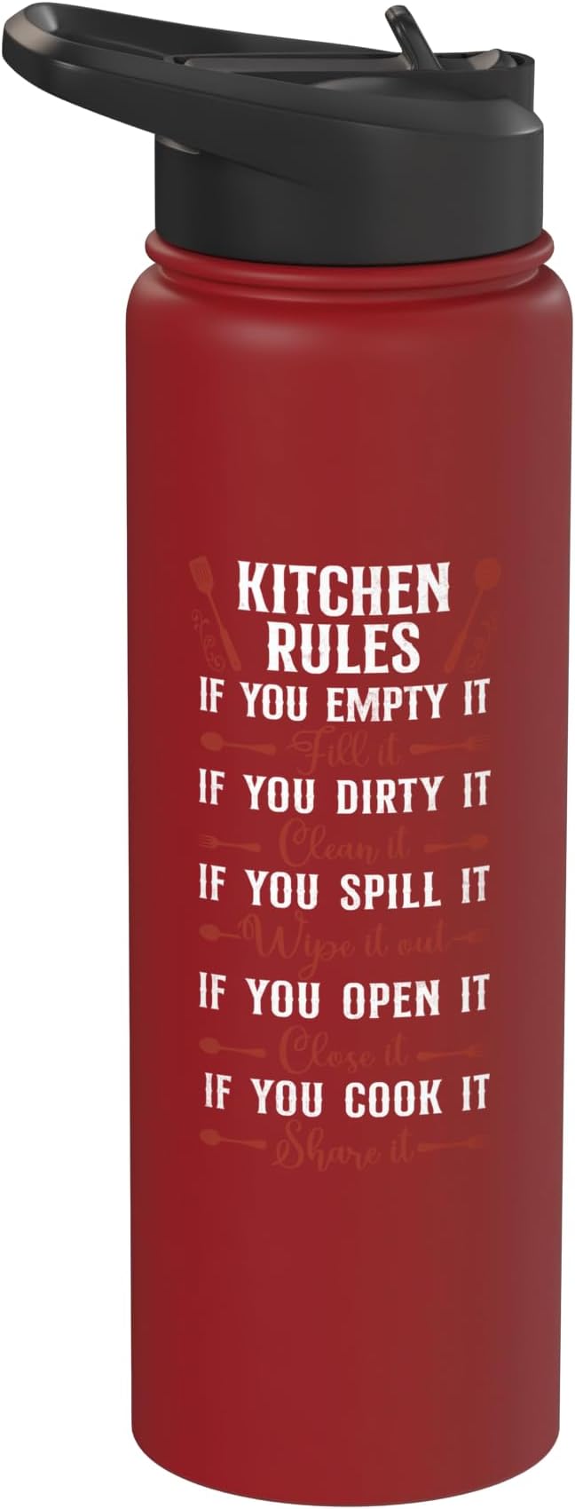 Cooking Cook Kitchen Chef Stainless Steel Insulated Water Bottle