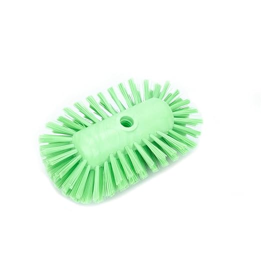 SPARTA Tank and Kettle Scrub Brush Heavy-Duty Tile Brush, Color-Coded and Handle Compatible (Sold Separately) for Optimal Access In Spacious Containers, Plastic, 5.5 X 9.5 Inches, Lime