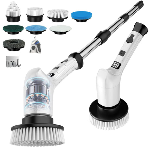 Electric Spin Scrubber,Cordless Power Cleaning Brush with Long - Image 1