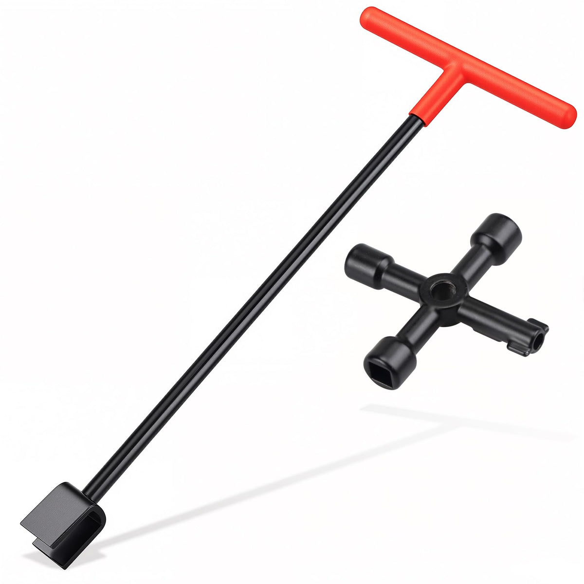 17" Water Meter Key & Water Shut-Off Tool with 4-Way Utility Key - Image 1