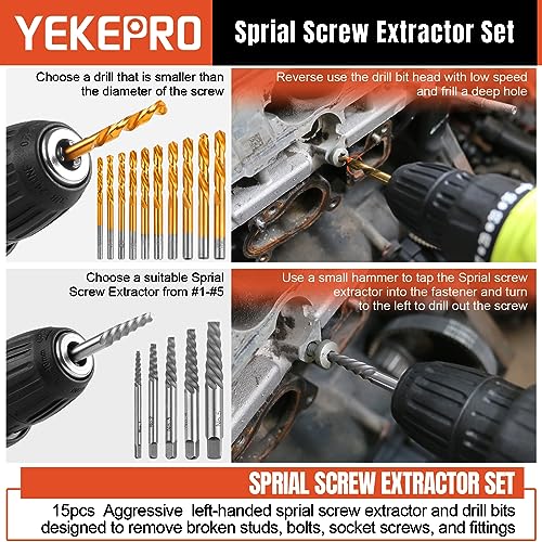 40 Pcs Broken Bolt Extractor Kit with Easy Out Screw - Image 6