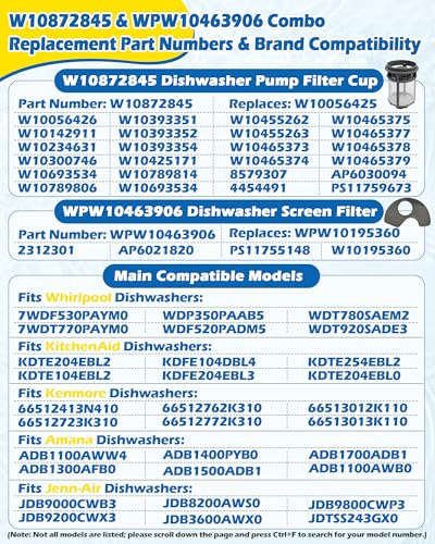 W10872845 Pump Filter Cup Fits Whirlpool Kenmore | Kitchen Essentials - Image 5