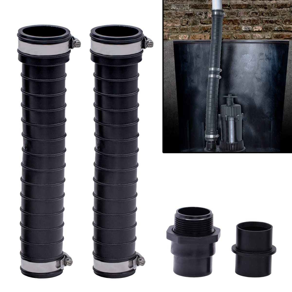 Fernco QwikFlex 24-in. Threaded Sump Pump Check Valve - Image 1
