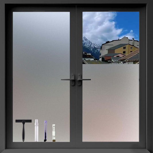 Frosted Glass Window Privacy Film with Tools, 17.5" x 78.7" - Image 1