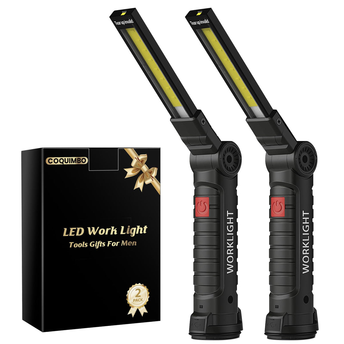 Coquimbo 2 Pack Rechargeable Work Light, Christmas Dad Gifts - Image 1