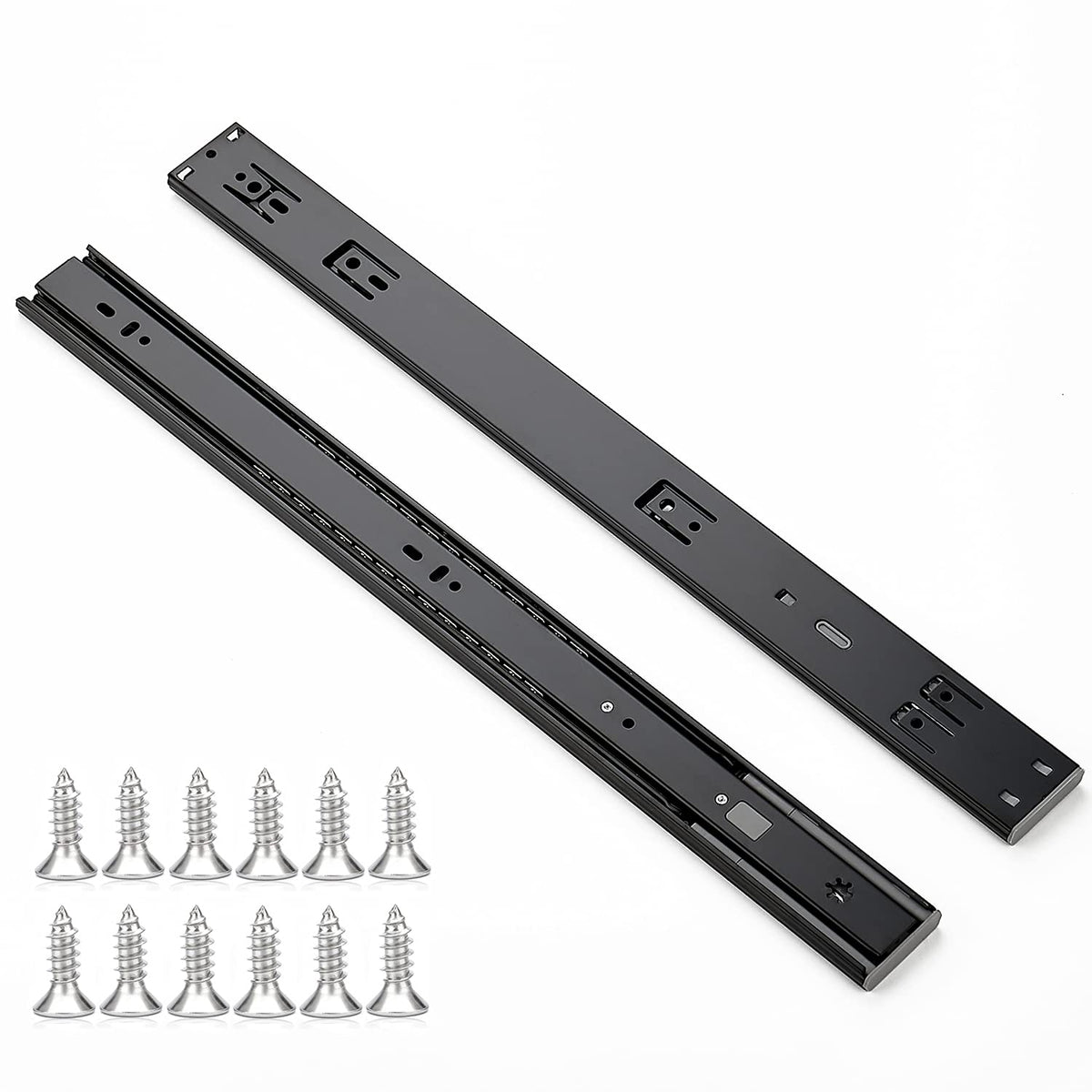 Ravinte Matte Black Soft Close Drawer Slides 20 Inch 2 - Image 1